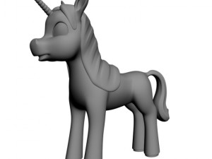 cartoon unicorn rigged 3D 模型