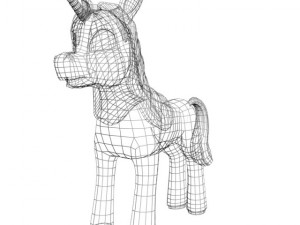 cartoon unicorn rigged 3D 模型