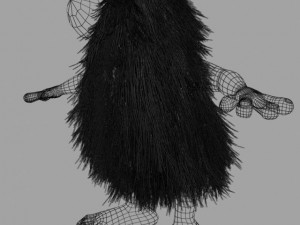cartoon caveman character rigged 3D Model