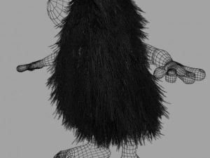 cartoon caveman character rigged 3D Model