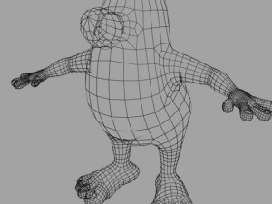 cartoon caveman character rigged 3D Model