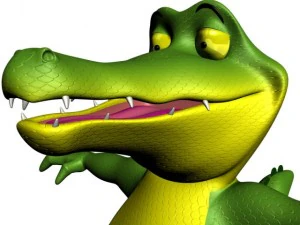 cartoon crocodile rigged 3D Model