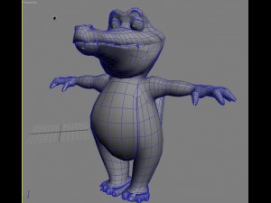 cartoon crocodile rigged 3Dモデル