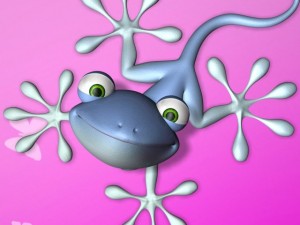 cartoon gecko rigged 3D 模型