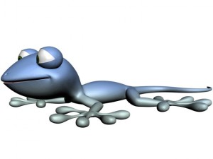 cartoon gecko rigged 3D Model