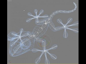 cartoon gecko rigged 3D Model