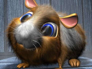 cartoon hamster rigged 3D Модель