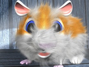 cartoon hamster rigged 3D Модель
