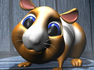 cartoon hamster rigged 3D Model