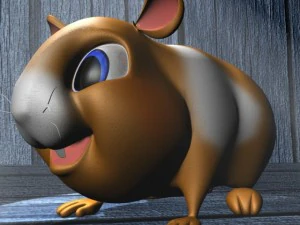 cartoon hamster rigged 3D Model
