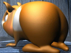 cartoon hamster rigged 3D Model
