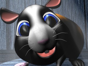 cartoon hamster rigged 3D Модель
