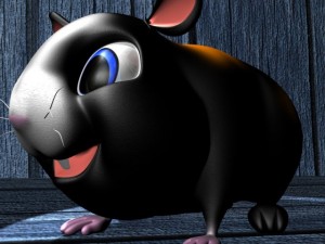 cartoon hamster rigged 3D Модель