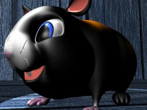 cartoon hamster rigged 3D Model