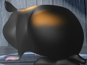 cartoon hamster rigged 3D Model