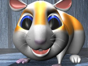 cartoon hamster rigged 3D Model