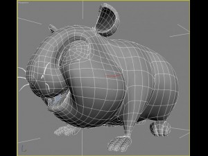 cartoon hamster rigged 3D Модель