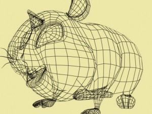 cartoon hamster rigged 3D Модель