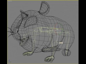 cartoon hamster rigged 3D Модель