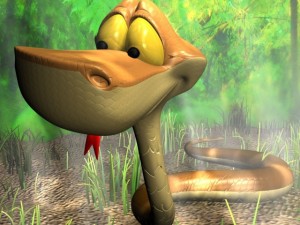 cartoon snake rigged 3D मॉडल