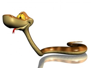 cartoon snake rigged 3D Model