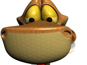 cartoon snake rigged 3D Model