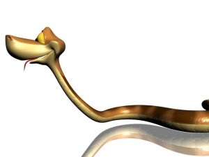cartoon snake rigged 3D Model