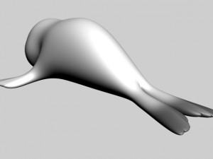 cartoon baby seal rigged 3Dモデル