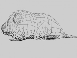 cartoon baby seal rigged 3Dモデル