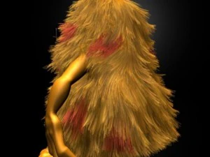 hairy monster rigged 3D Model