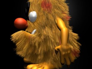 hairy monster rigged 3D Модель