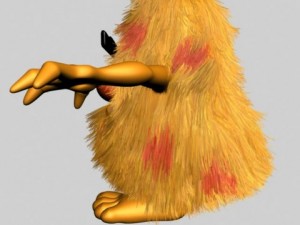hairy monster rigged 3D Модель