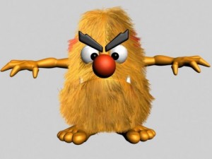 hairy monster rigged 3D Модель