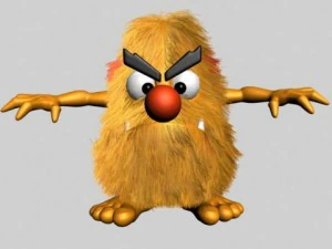 hairy monster rigged 3D Model