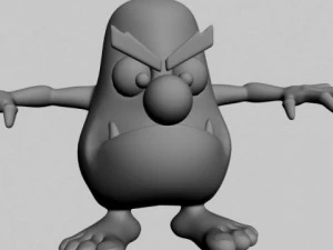 hairy monster rigged 3D Model