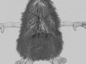 hairy monster rigged 3D Модель