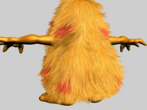 hairy monster rigged 3D Model