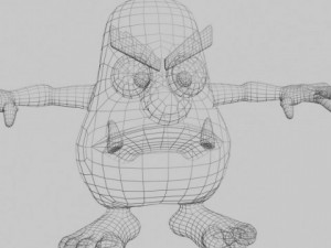 hairy monster rigged 3D Модель
