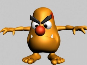 hairy monster rigged 3D Модель