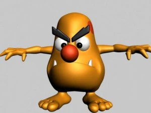 hairy monster rigged 3D Model