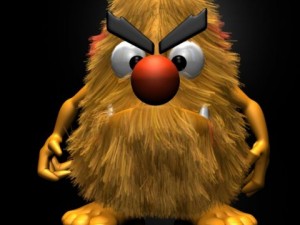 hairy monster rigged 3D Модель