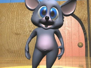 cartoon mouse rigged 3D Model