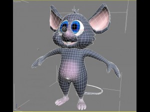 cartoon mouse rigged 3D मॉडल