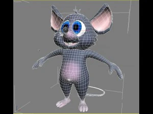 cartoon mouse rigged 3D Model