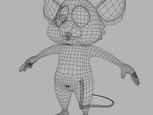 cartoon mouse rigged 3D मॉडल