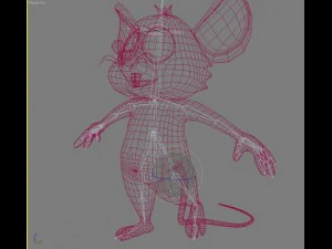 cartoon mouse rigged 3D Model