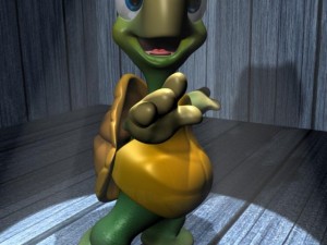 Cartoon turtle rigged 3D Model
