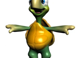Cartoon turtle rigged 3D Model