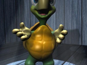 Cartoon turtle rigged 3D Model