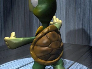 Cartoon turtle rigged 3D Model